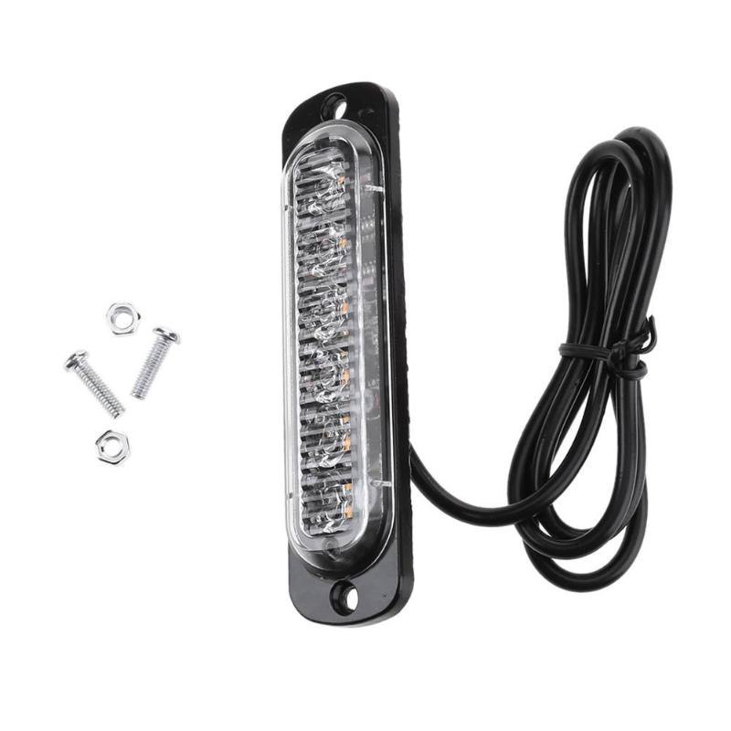 Led Φάρος Slim 18w με 6 led 12/24V Πορτοκαλί – Amber Flash Light Bar Car